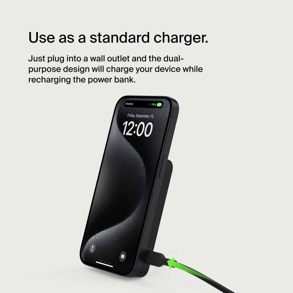 Belkin BoostCharge Pro Magnetic Power Bank with Qi2 15W 5K in Black - BPD006BTBK - image 7