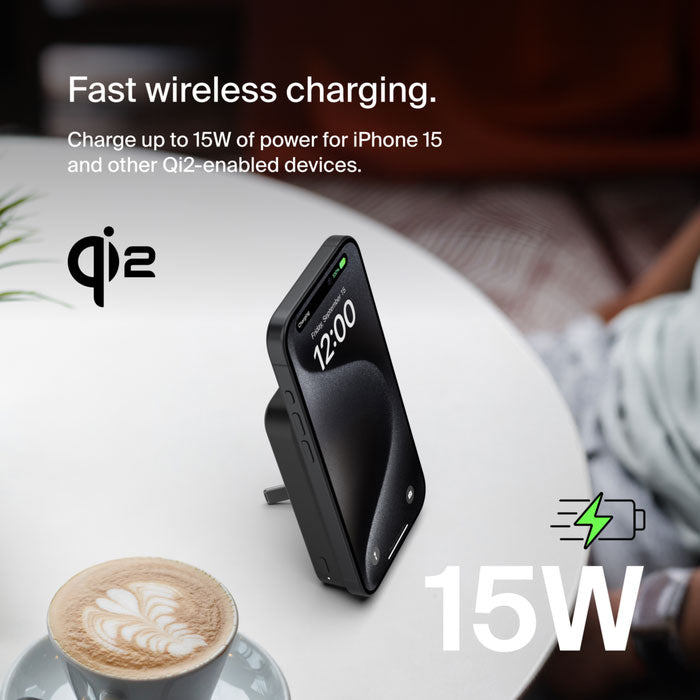 Belkin BoostCharge Pro Magnetic Power Bank with Qi2 15W 8K in Black - BPD007BTBK - image 8