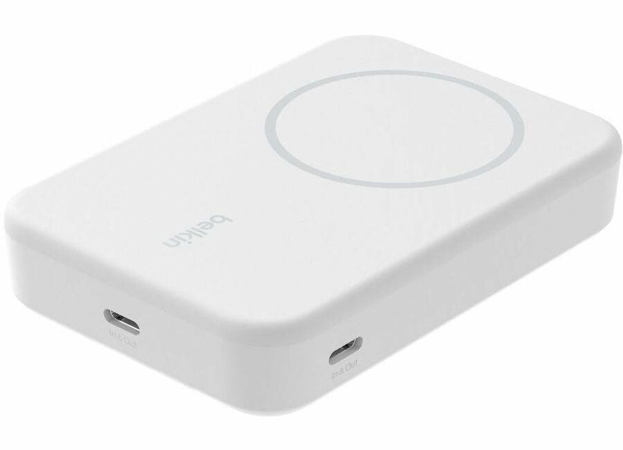 Belkin BoostCharge Pro Magnetic Power Bank with Qi2 15W 10K in White - BPD008BTWH - image 3