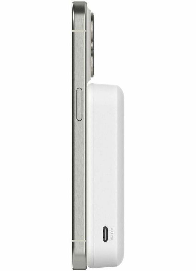 Belkin BoostCharge Pro Magnetic Power Bank with Qi2 15W 10K in White - BPD008BTWH - image 6