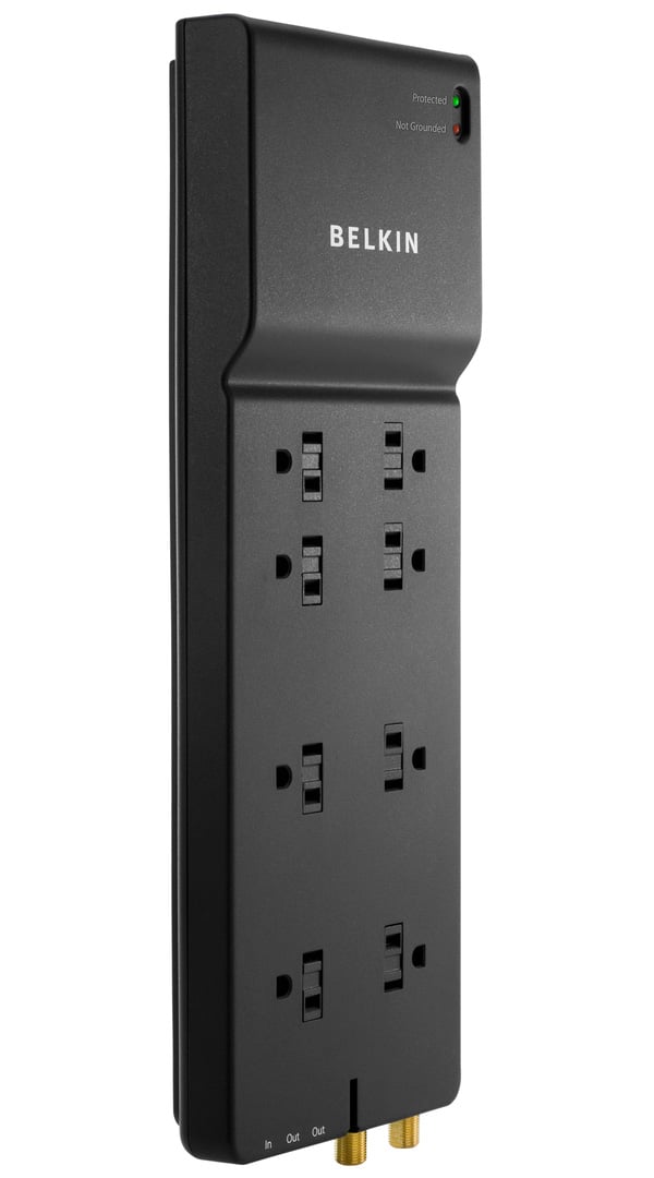 Belkin Black 8 Outlet Surge Protector - BE10823006 - image 2