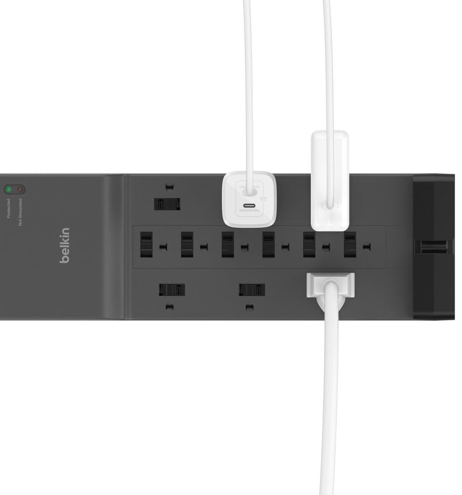 Belkin 12-Outlet Home & Office Surge Protector with 8-foot Cord in Gray - SRA009P12TT8 - image 4