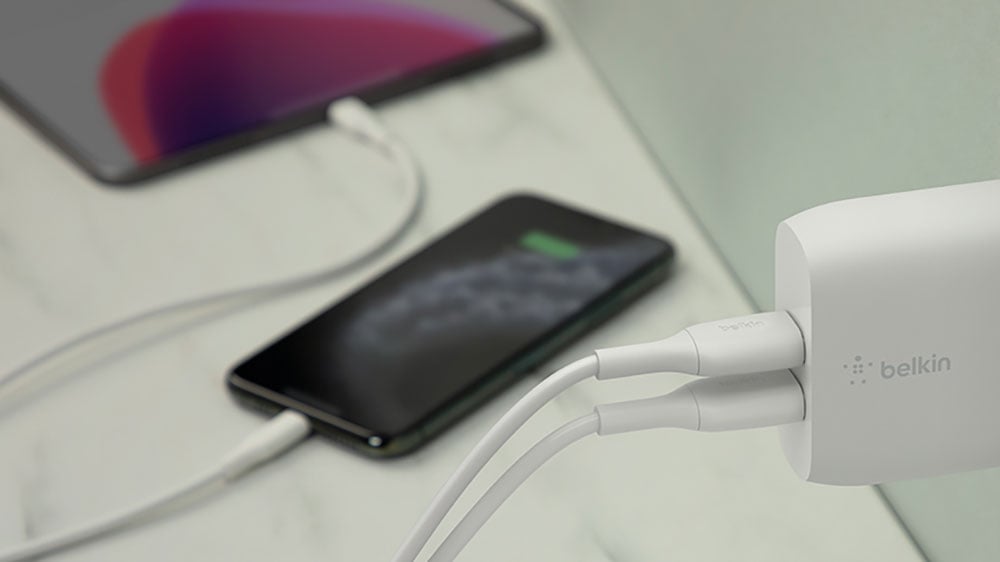 Belkin BoostCharge Dual USB-A Wall Charger 24W in White - WCB002DQWH - image 4
