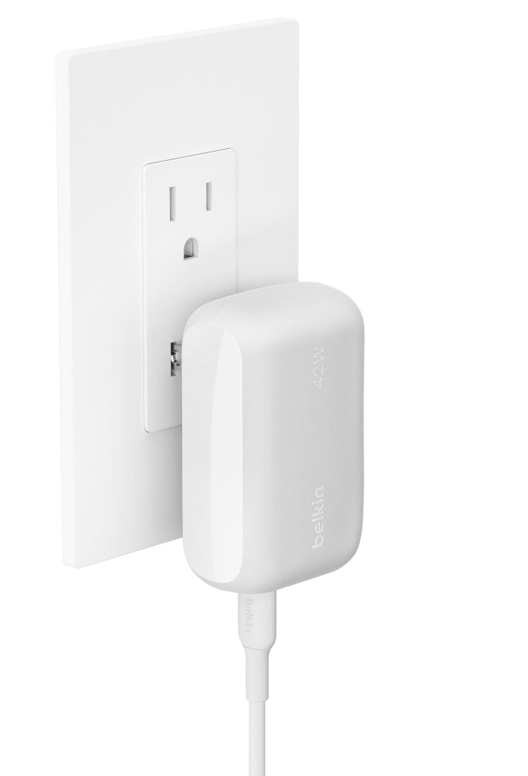 Belkin BoostCharge Dual Wall Charger 42W in White - WCB009DQWH - image 2