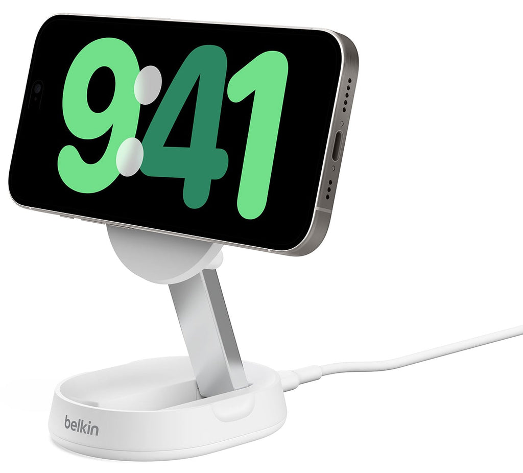 Belkin BoostCharge Convertible Magnetic Wireless Charging Stand with Qi2 15W in White - WIA008TTWH - image 1