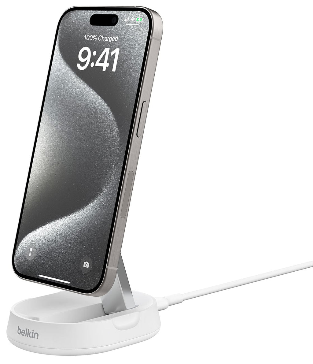 Belkin BoostCharge Convertible Magnetic Wireless Charging Stand with Qi2 15W in White - WIA008TTWH - image 7