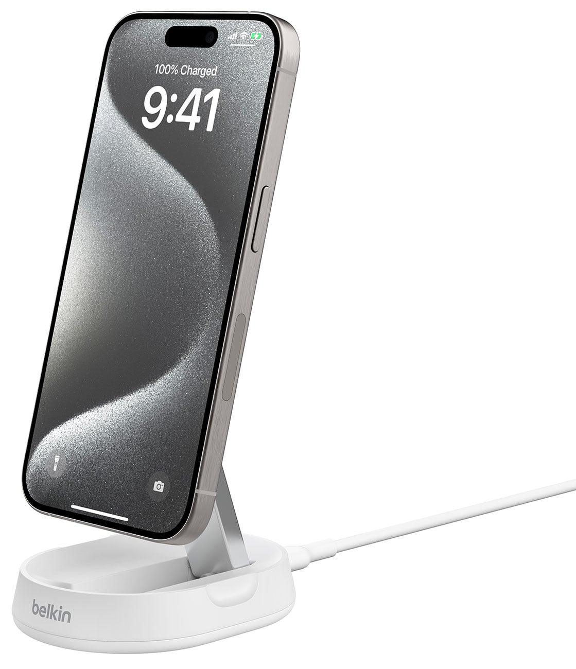 Belkin BoostCharge Convertible Magnetic Wireless Charging Stand with Qi2 15W in White - WIA008TTWH - image 7
