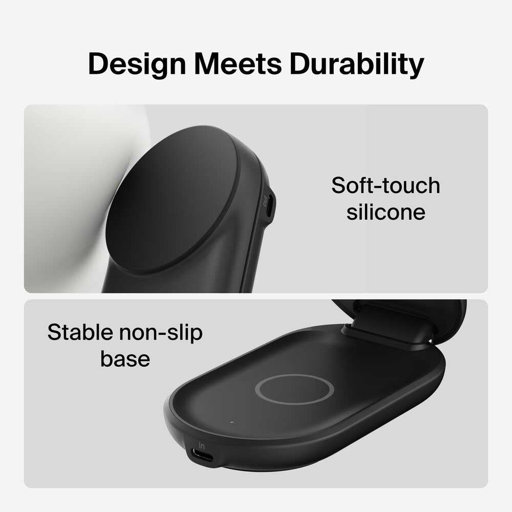 Belkin UltraCharge 2-in-1 Foldable Magnetic Charger with Qi2 25W in Black - WIZ039TTBK - image 9