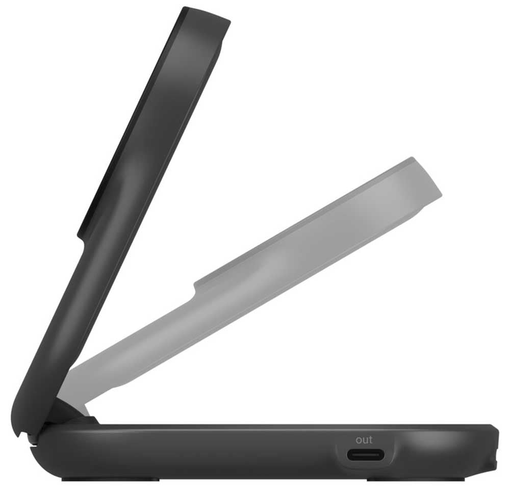Belkin UltraCharge 2-in-1 Foldable Magnetic Charger with Qi2 25W in Black - WIZ039TTBK - image 3
