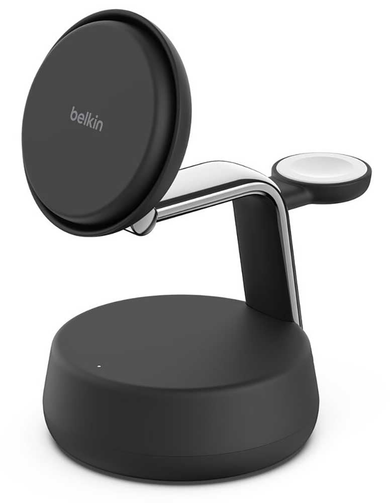Belkin UltraCharge Pro 3-in-1 Magnetic Charger with Qi2 25W in Black - WIZ040TTCH - image 2