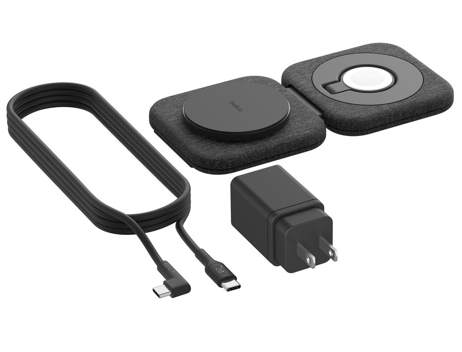 Belkin BOOST CHARGE Pro 2-in-1 Magnetic Charging Travel Pad with Qi2 15W - WIZ026TTBK - image 2