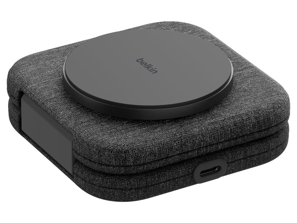 Belkin BOOST CHARGE Pro 2-in-1 Magnetic Charging Travel Pad with Qi2 15W - WIZ026TTBK - image 3