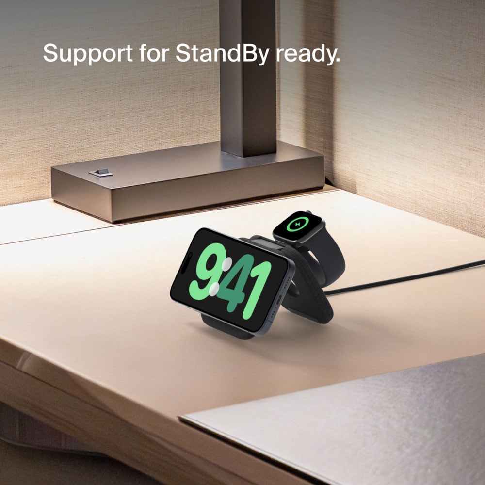 Belkin BOOST CHARGE Pro 2-in-1 Magnetic Charging Travel Pad with Qi2 15W - WIZ026TTBK - image 9