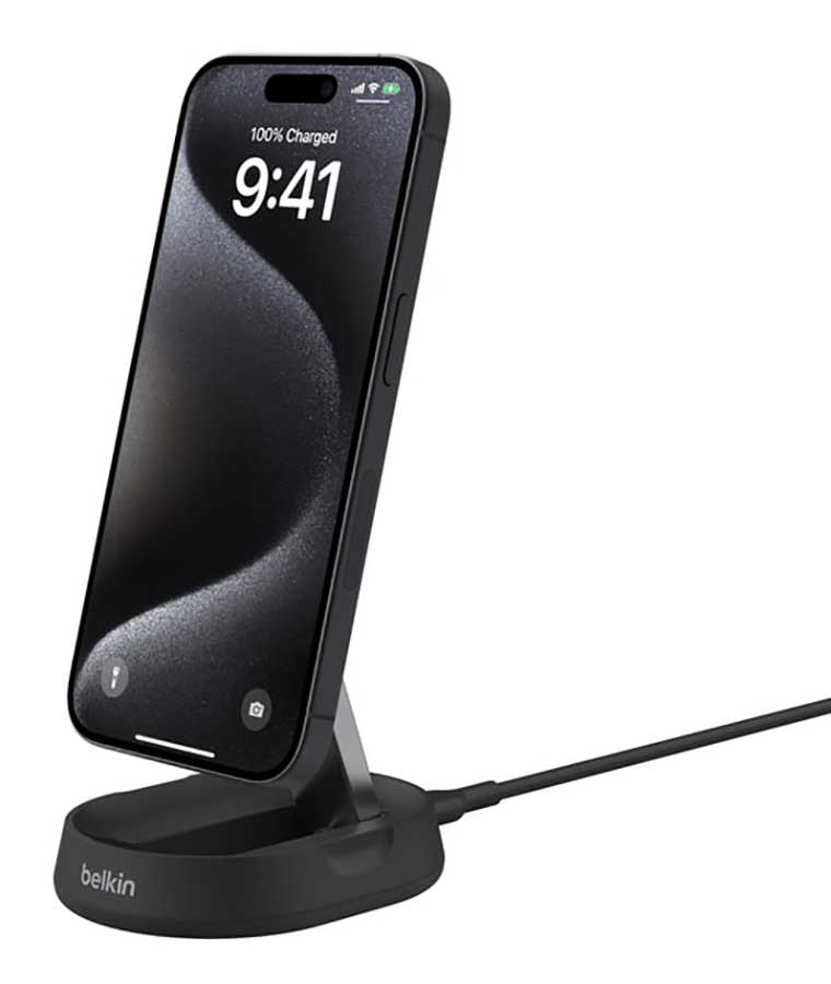 Belkin BoostCharge Convertible Magnetic Wireless Charging Stand with Qi2 15W in Black - WIA008TTBK - image 8