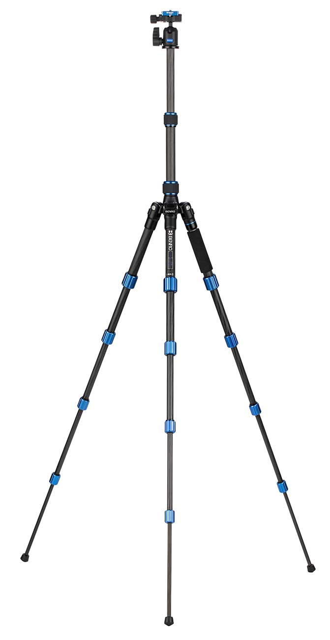 Benro Slim Travel Tripod Kit in Carbon Fiber Black/Blue - FSL09CN00 - image 4