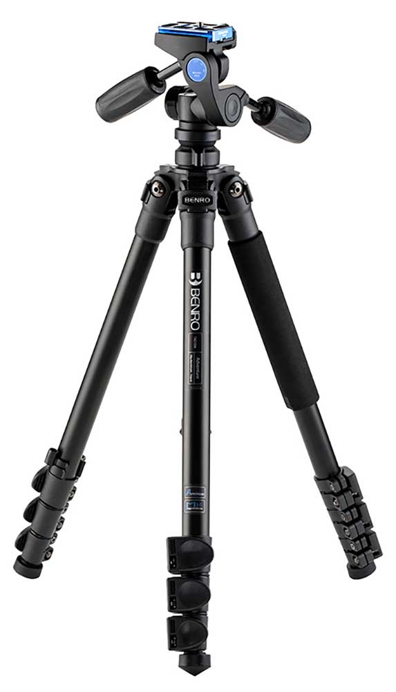 Benro Adventure Tripod in Aluminum Black with HD1A - TAD18AHD1A - image 1