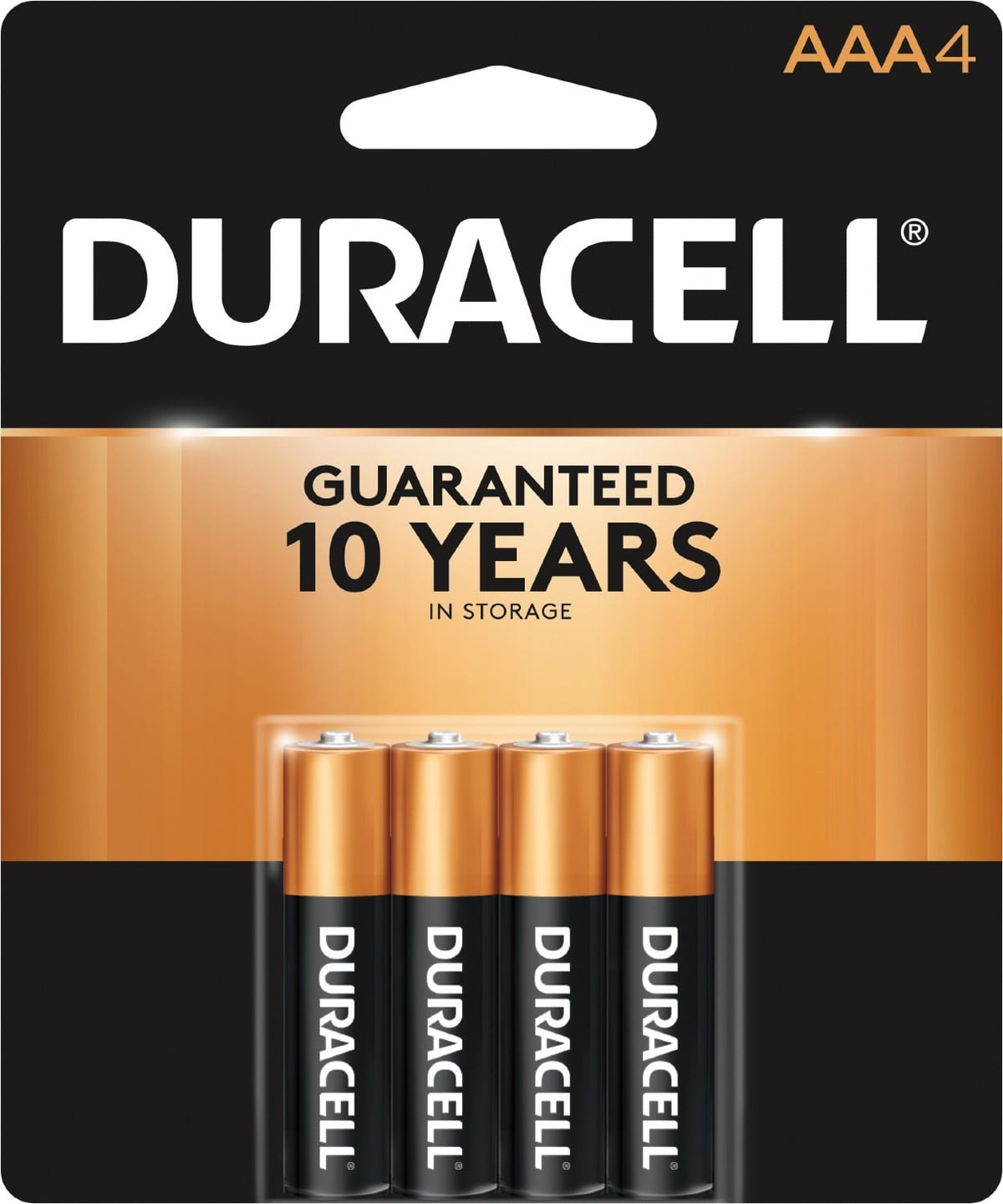 Duracell Coppertop AAA Alkaline Battery 4 Pack - DURACELL-MN2400B4 - image 1