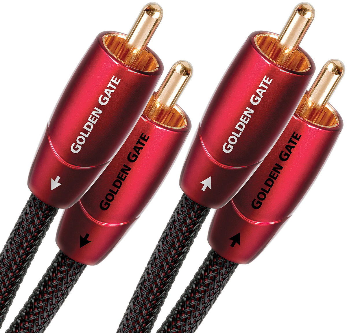 AudioQuest Golden Gate 0.6 Meter RCA To RCA Analog Audio Interconnect Cable - GOLDENGATEPOINT6M - image 1