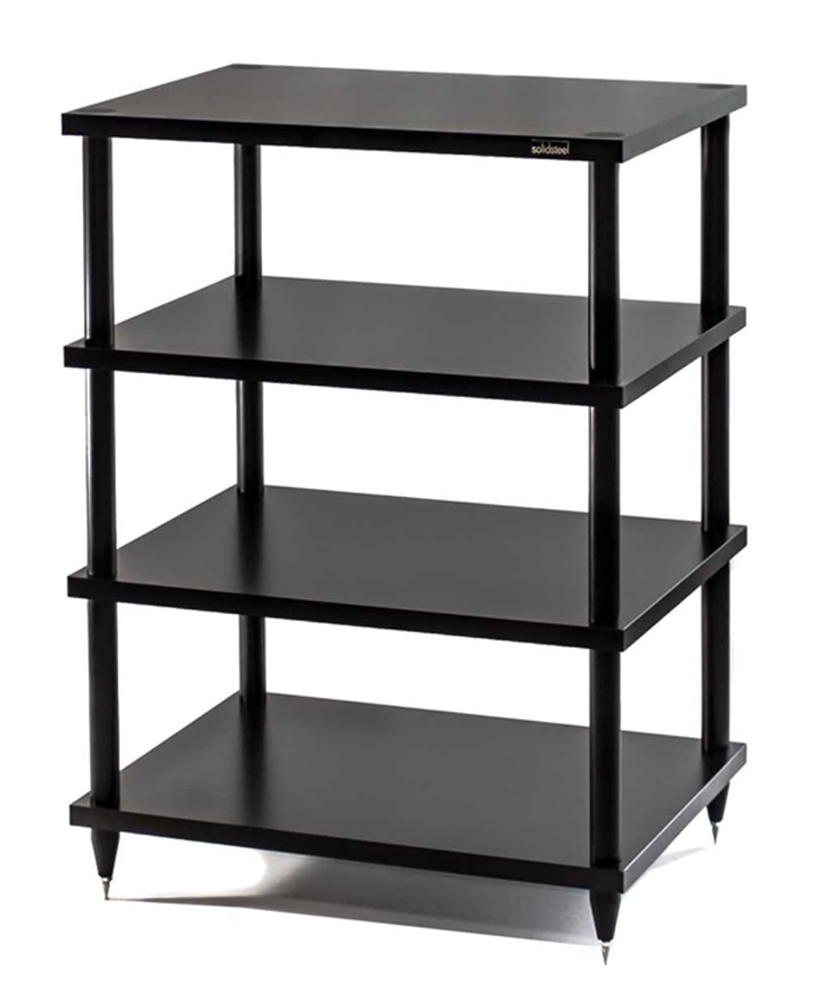 Solidsteel Black S2 Series 4 Shelf Audio Rack - S2-4BK - image 1