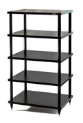 Solidsteel Black S2 Series 5 Shelf Audio Rack - S2-5BK - image 1