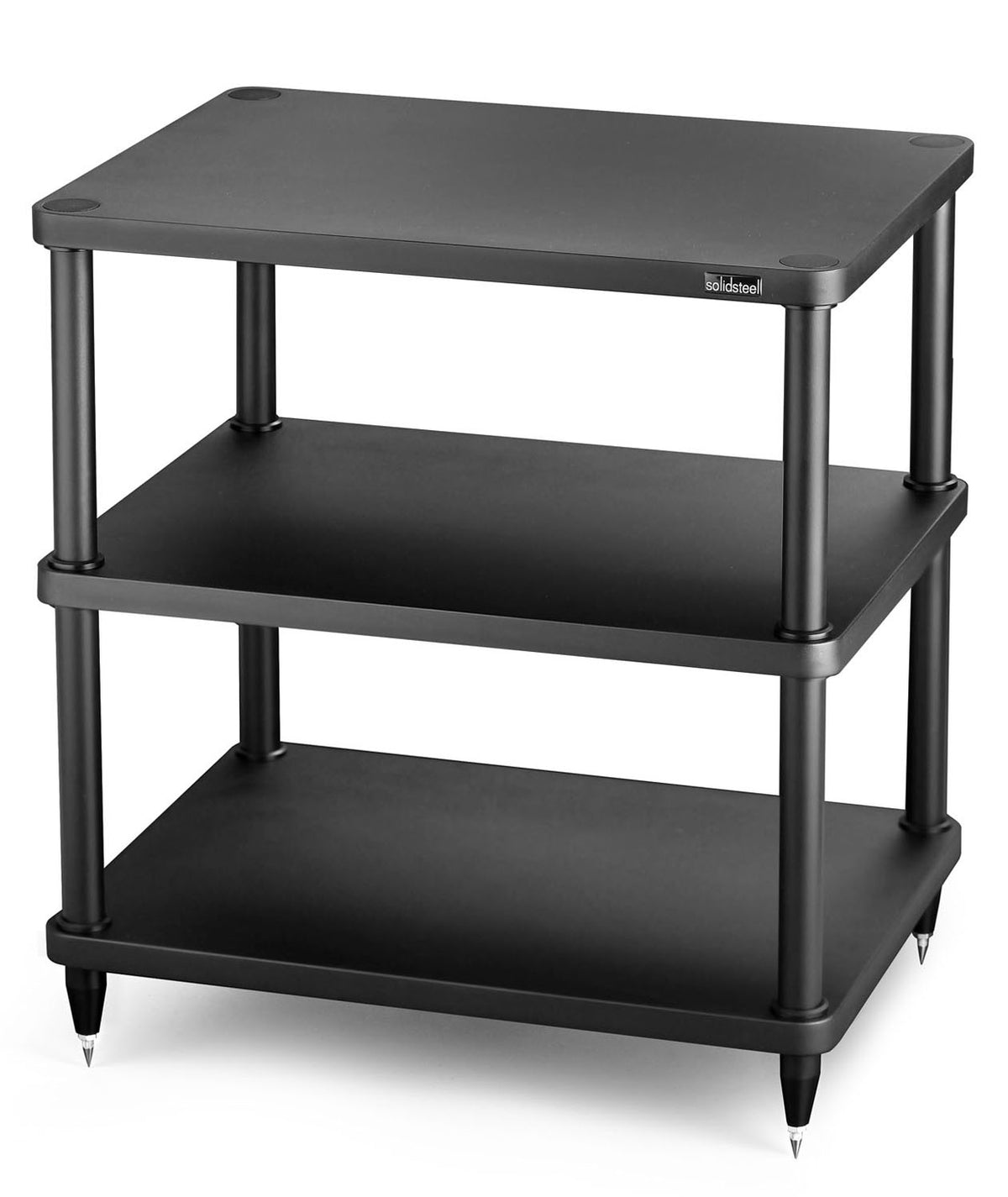 Solidsteel Black S3 Series 3 Shelf Audio Rack - S3-3BK - image 1