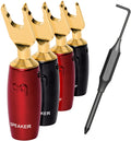 AudioQuest 4 Pack 500 Series Gold Multi-Spade - SPADE5004PKGOLD - image 1