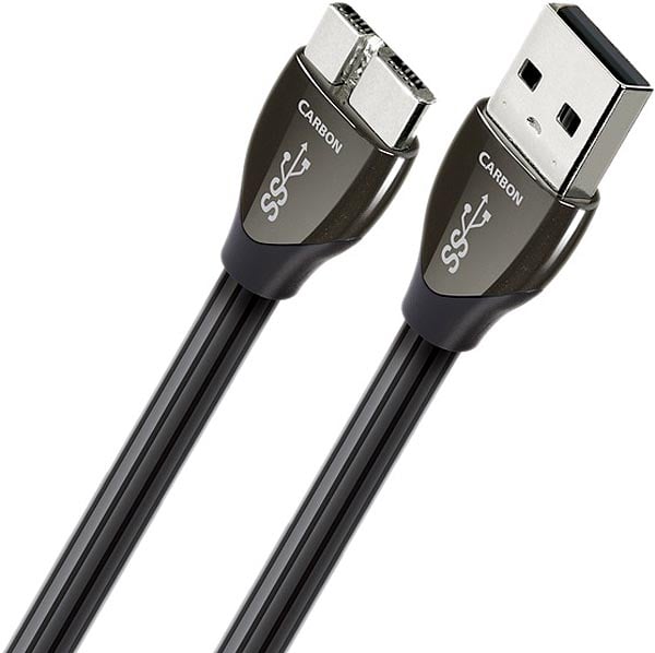 AudioQuest Carbon 4.9 Feet USB 3.0 A To Micro Digital Interconnect - USBCARBONA2MICRO1POINT5M - image 1