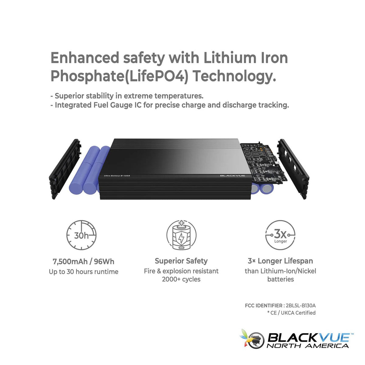 BlackVue B-130A Ultra Battery Pack for Dash Cams - B-130A - image 6