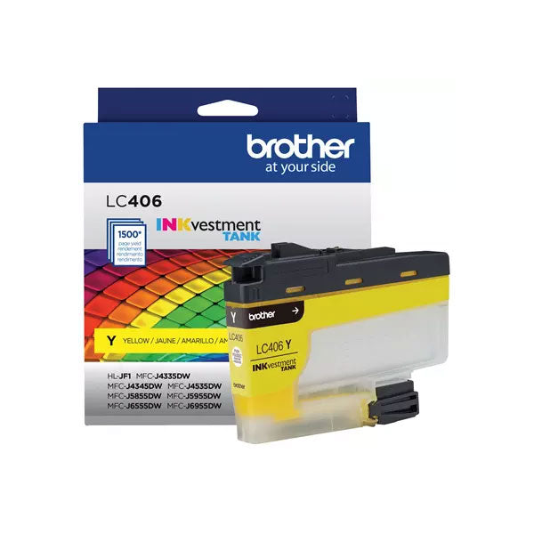 Brother INKvestment Tank Standard-Yield Ink Cartridge Yellow - LC406YS - image 3