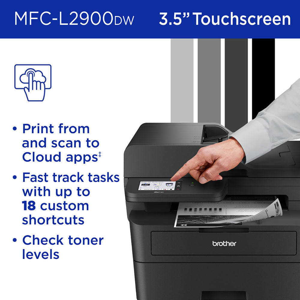 Brother Laser Printer All-in-One Monochrome Wireless Compact in Black - MFC-L2900DW - image 4