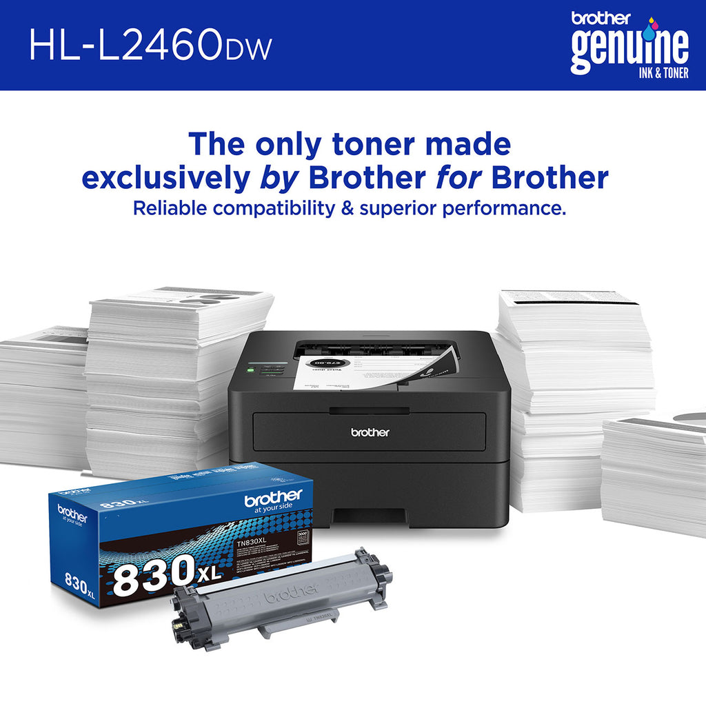 Brother Printer Wireless Compact Laser Monochrome - HL-L2460DW - image 4