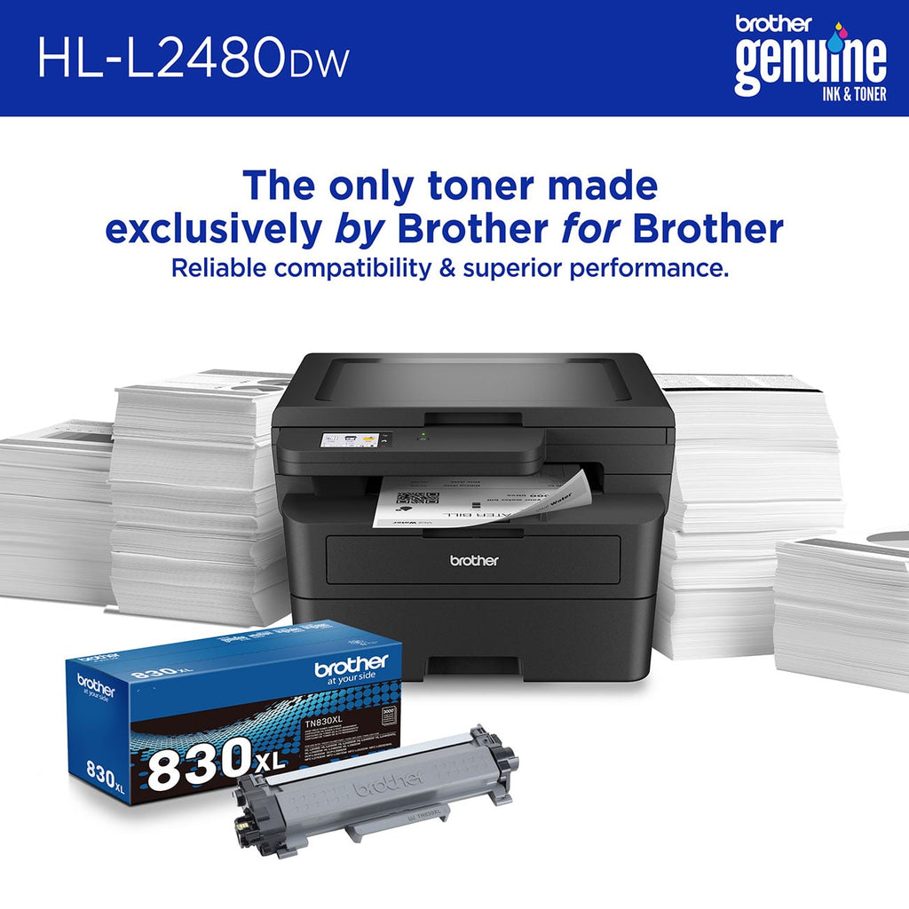 Brother Printer Wireless Compact Multi-Function Laser Monochrome - HL-L2480DW - image 4