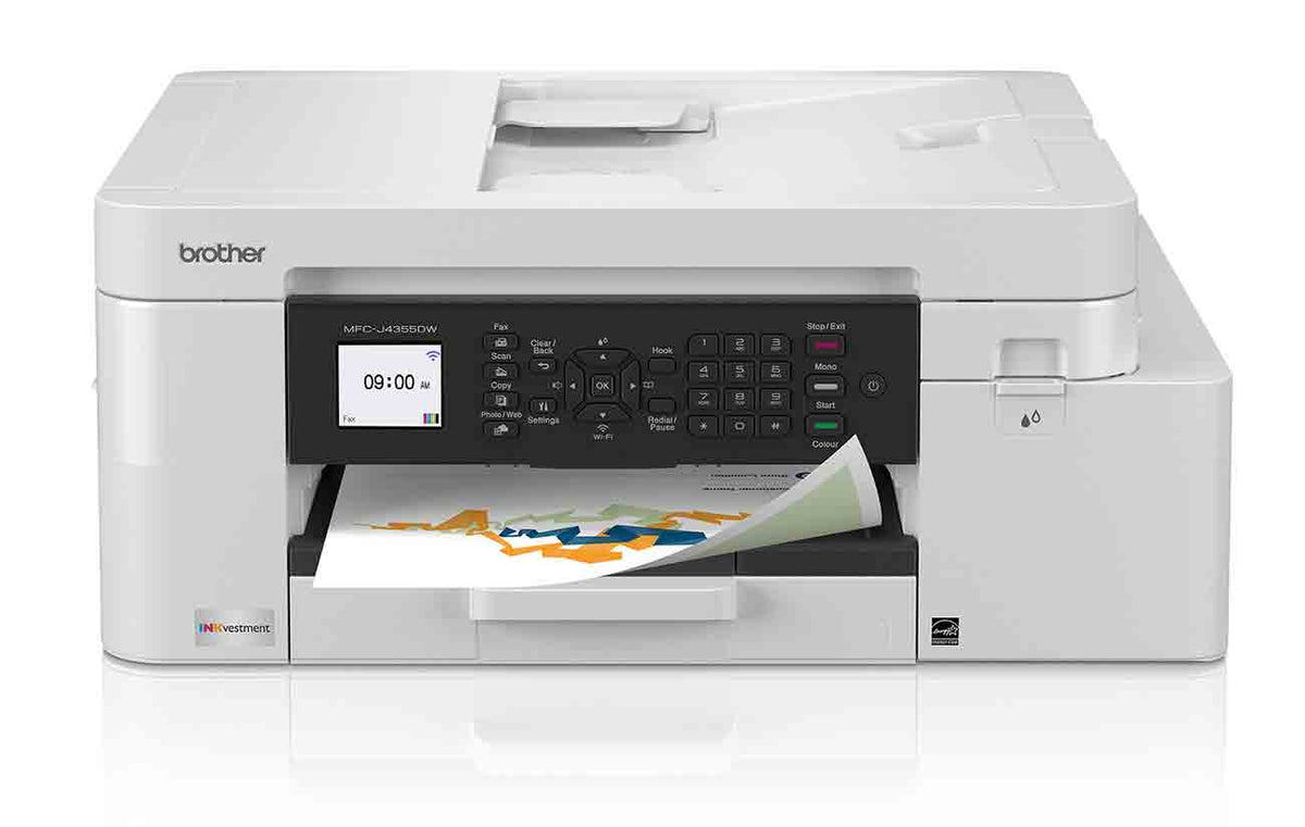 Brother INKvestment 4355 Wireless Color InkJet All-in-One Printer in White - MFC-J4355DW - image 1