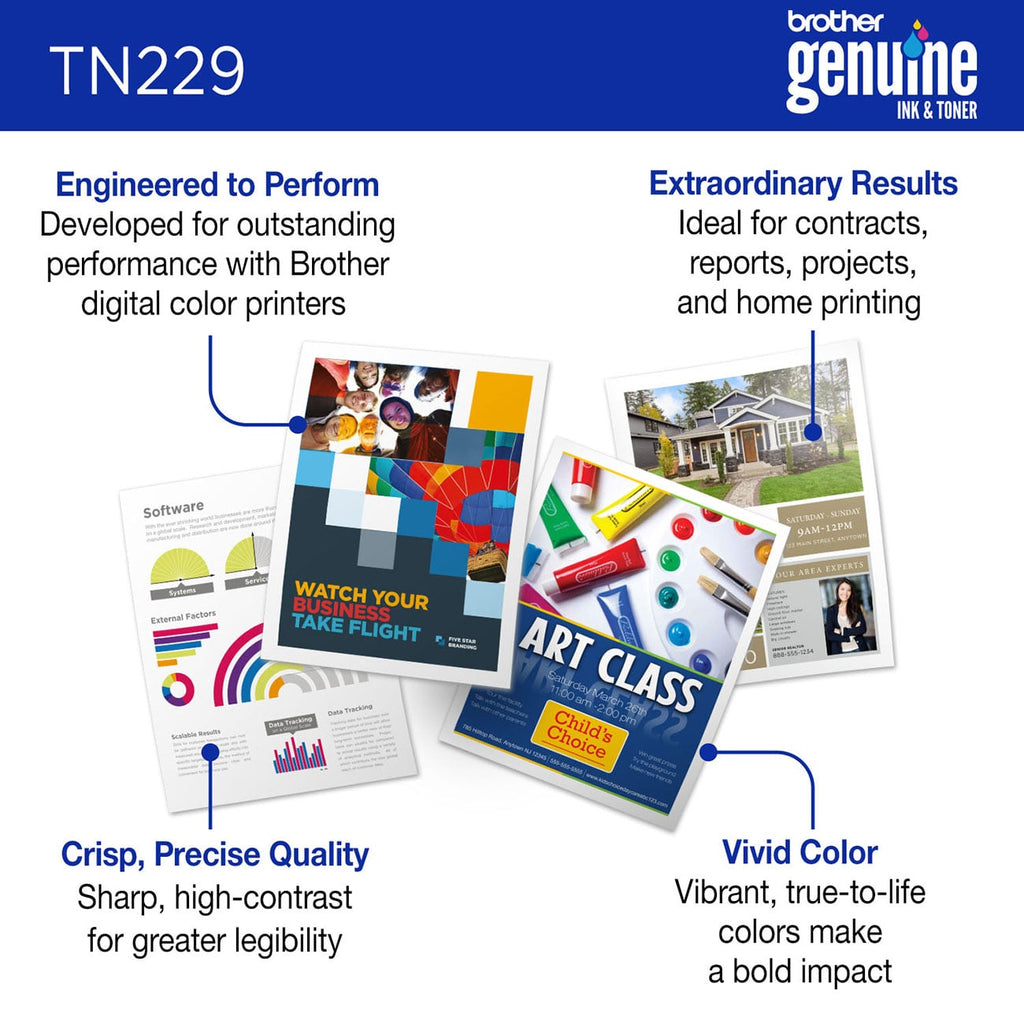 Brother Toner Cartridge Standard Yield for Laser Printers in Yellow - TN229Y - image 3