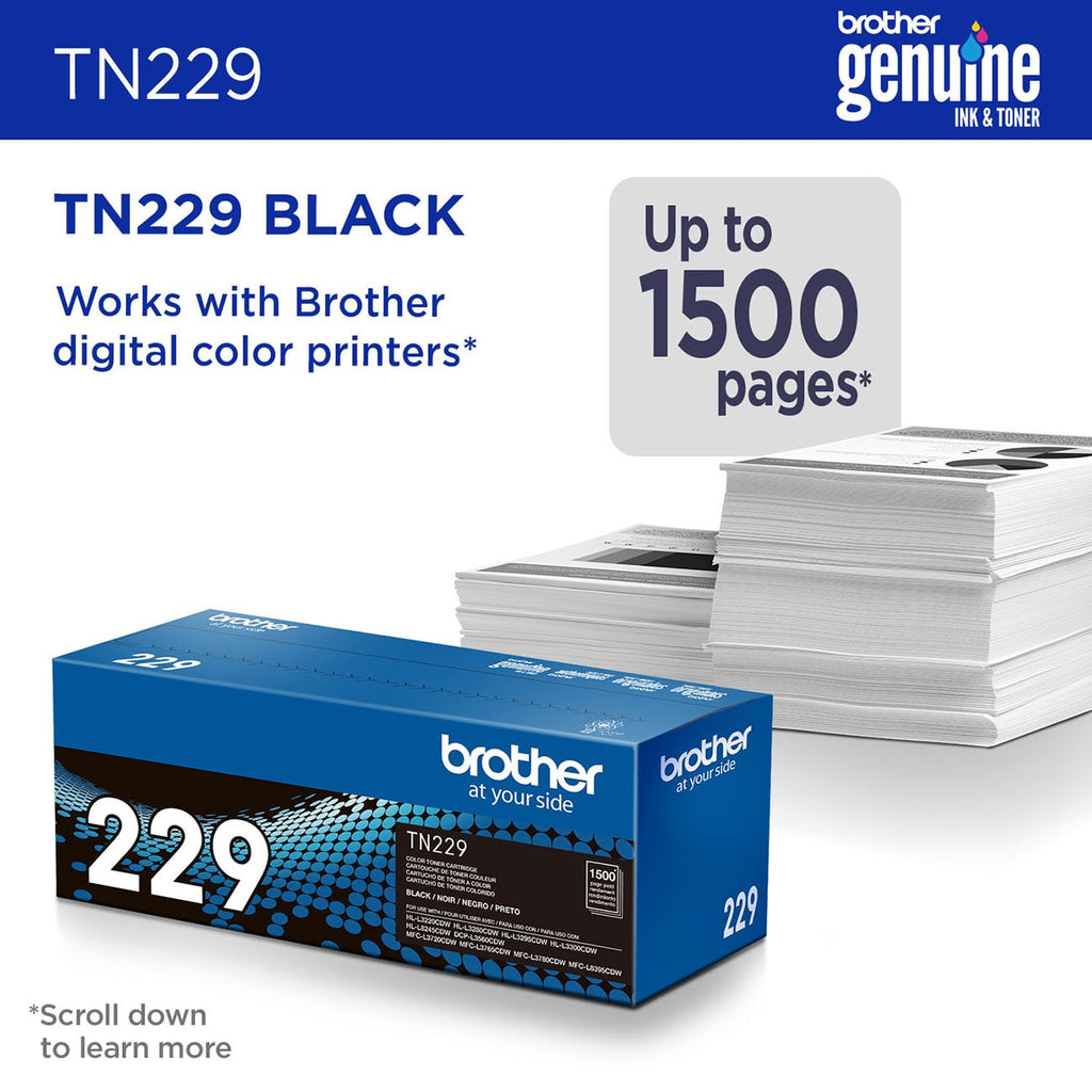Brother Toner Cartridge Standard Yield for Laser Printers in Black - TN229BK - image 2
