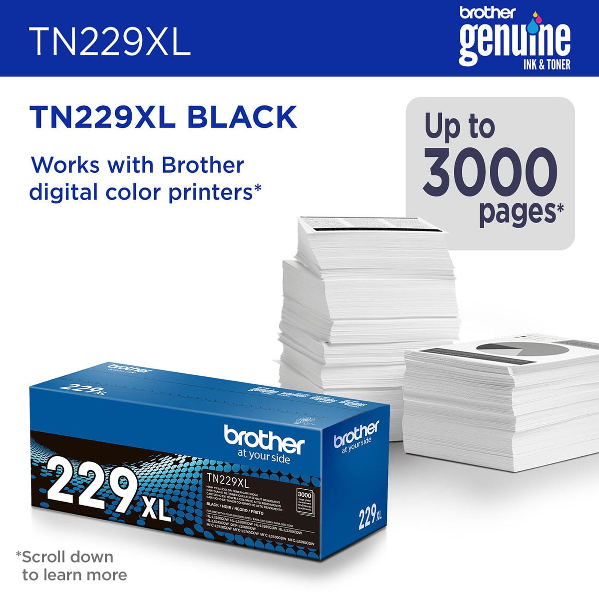 Brother Toner Cartridge High Yield for Laser Printers in Black - TN229XLBK - image 2