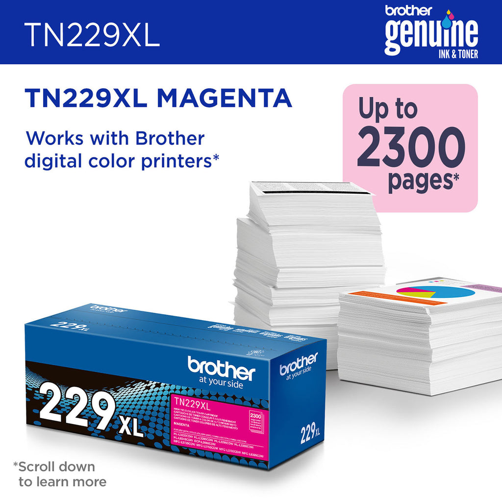 Brother Toner Cartridge High Yield for Laser Printers in Magenta - TN229XLM - image 2