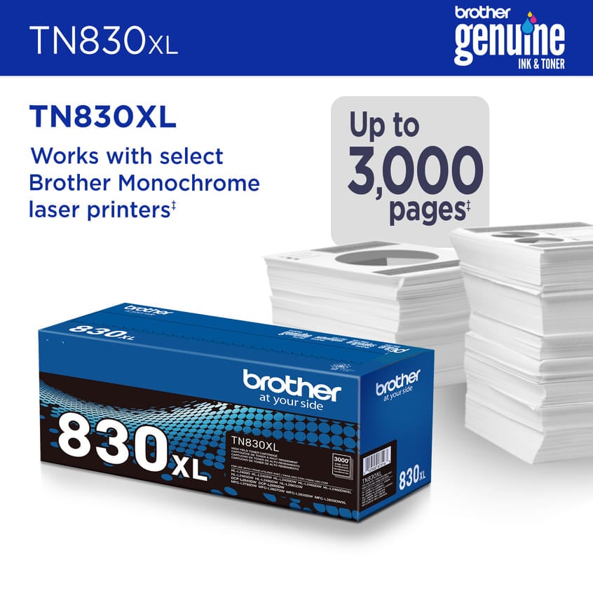 Brother Toner Cartridge High Yield for Laser Printers in Black - TN830XL - image 3