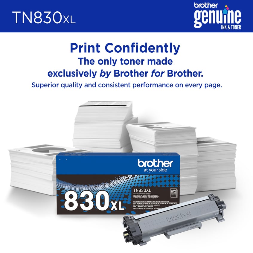 Brother Toner Cartridge High Yield for Laser Printers in Black - TN830XL - image 2