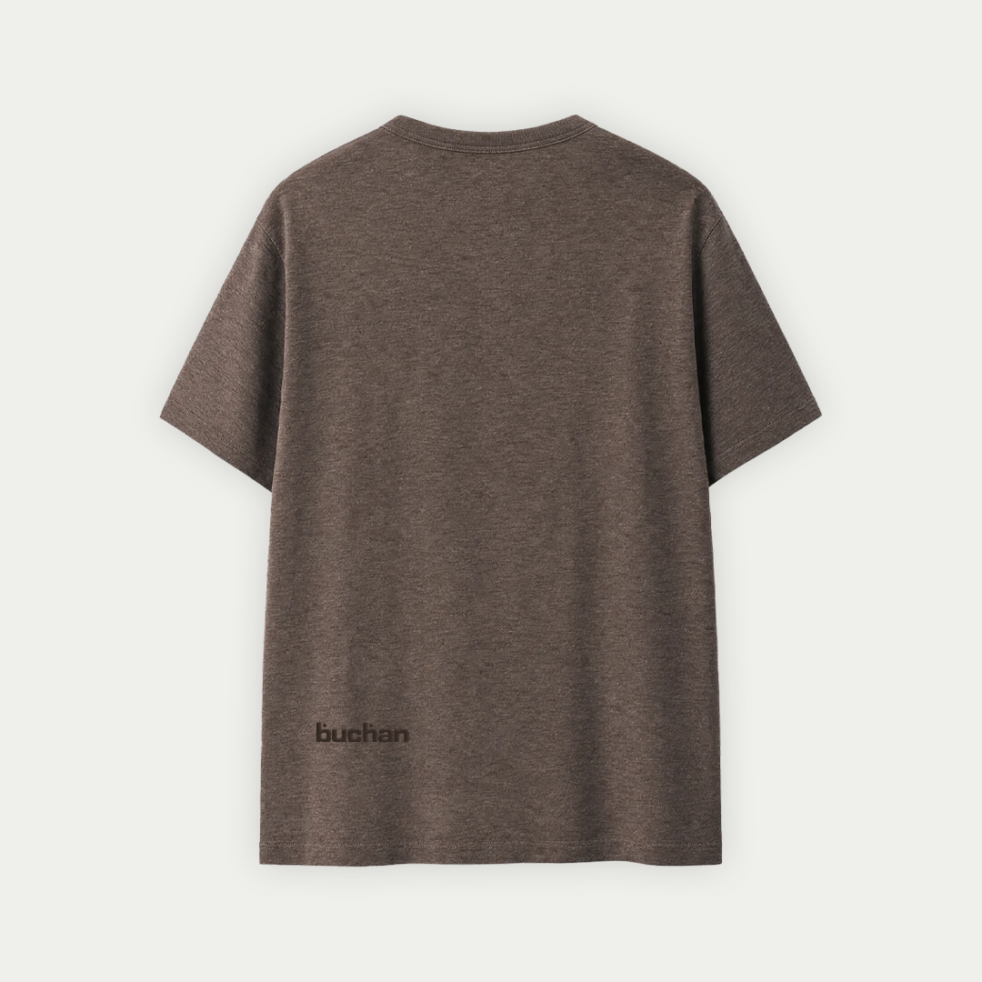 Camiseta Henley - Marrón
