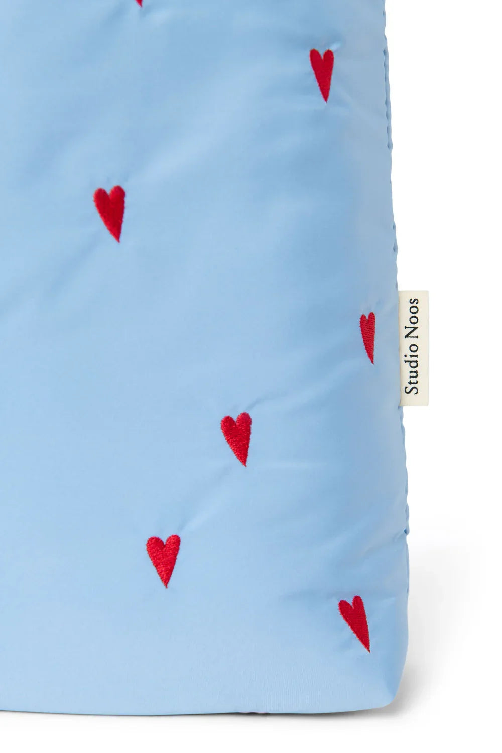 Bruine Puffy Mom-tas met hartjes