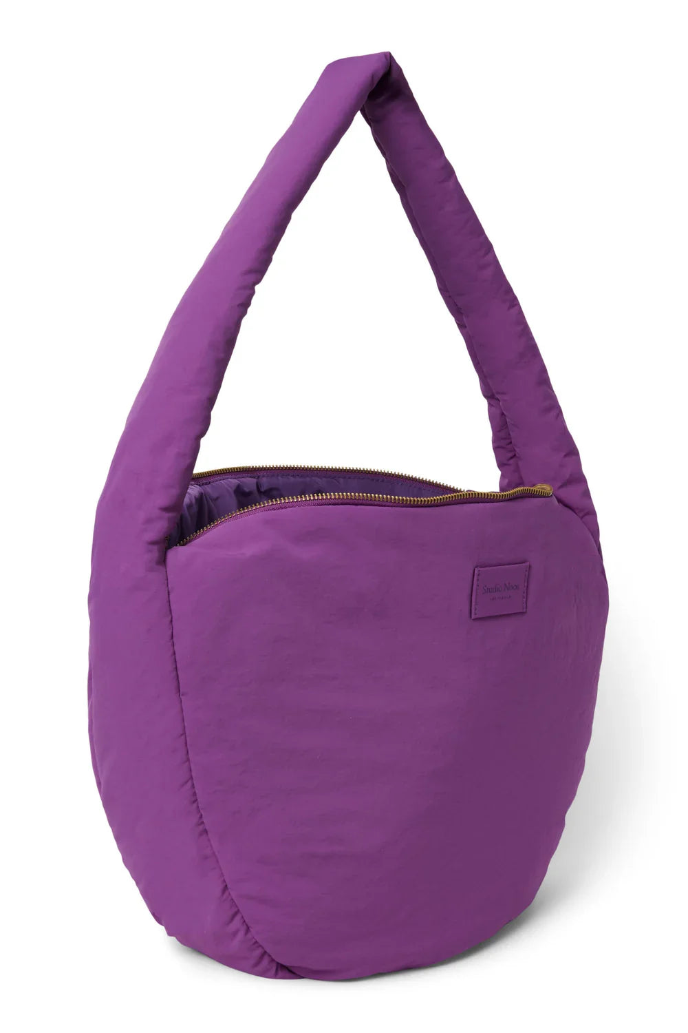 Botergele, getextureerde, gewatteerde crossbodytas