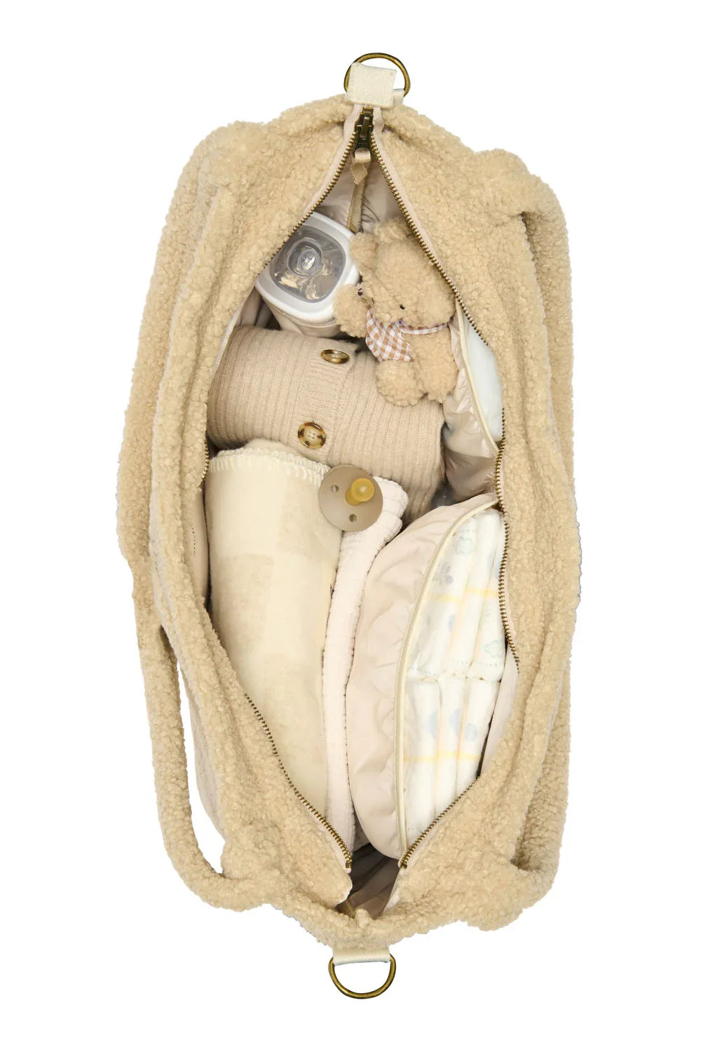 Wickeltasche Ecru Teddy