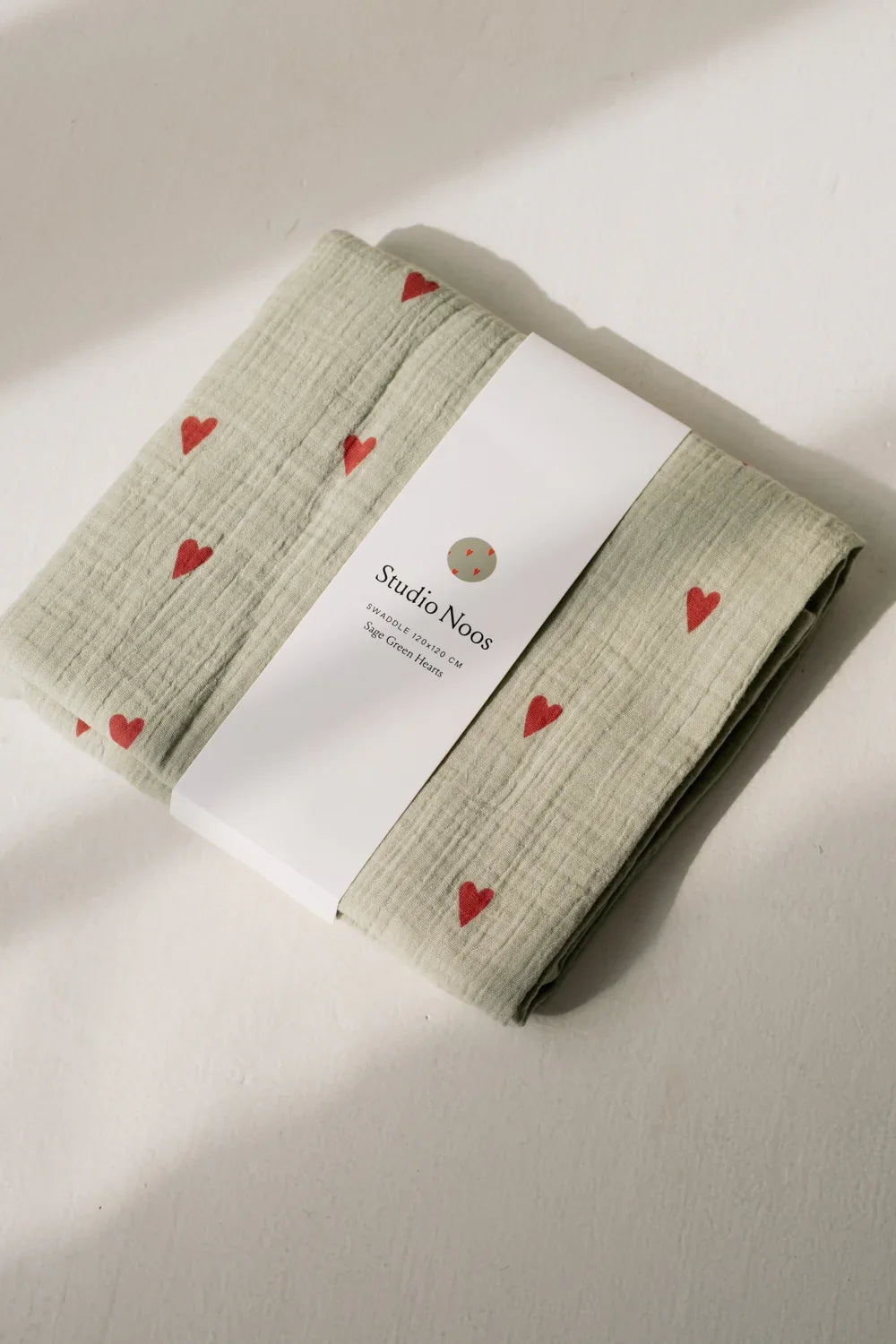 Inbakerdoek Lichtblauwe Hartjes Medium