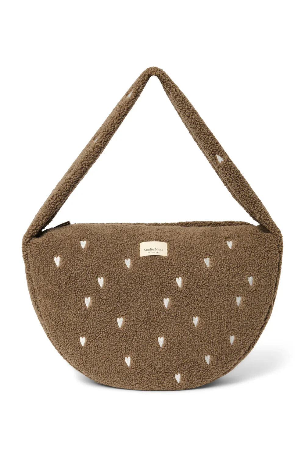 Brown Hearts Teddy Cross Body Bag