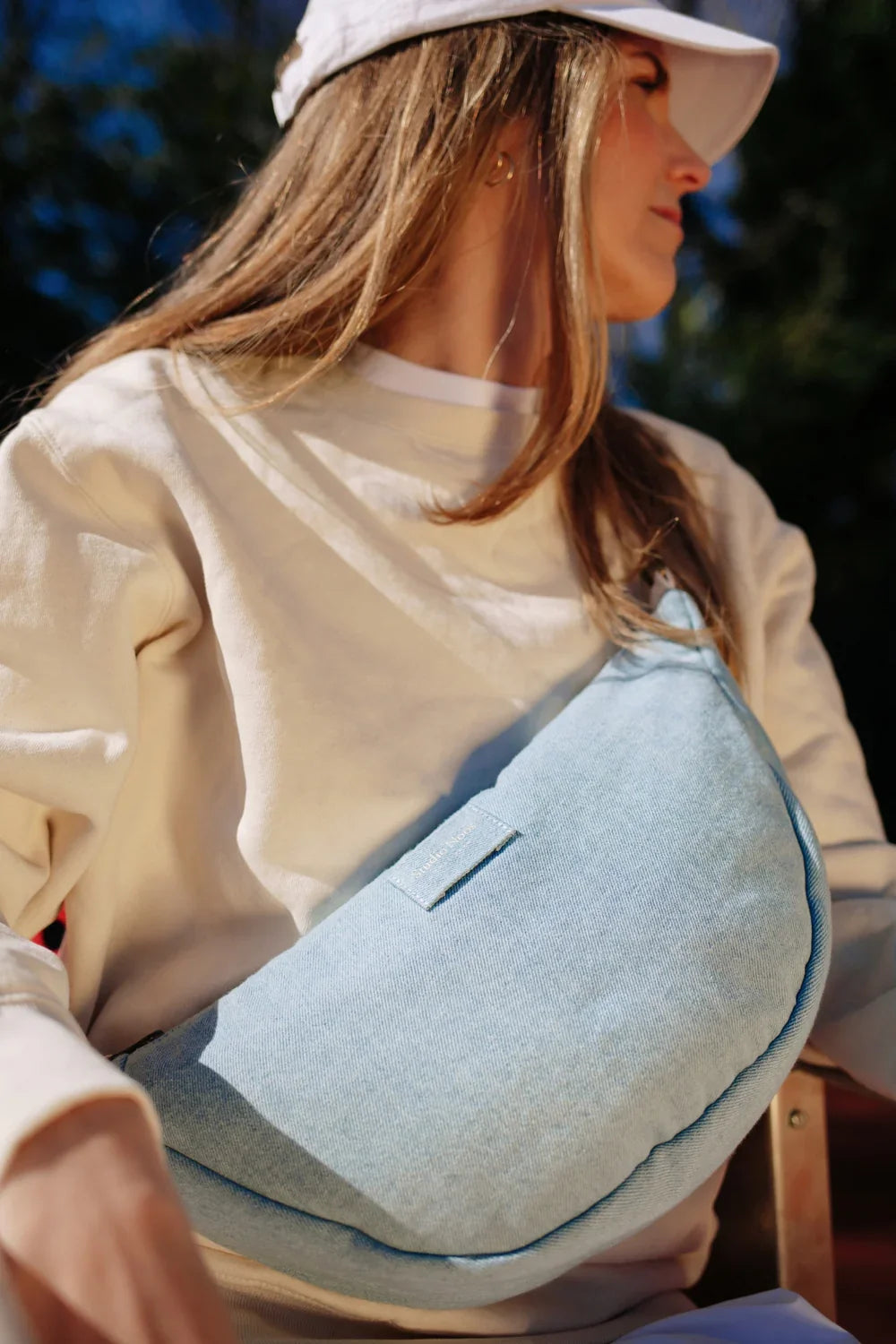 Blaue Jeans-Gürteltasche für Erwachsene