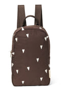 Braune Herzen Puffy Mini-Rucksack