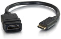 Cables To Go Mini HDMI Male to HDMI Female Adapter Converter Black - 41356 - image 1