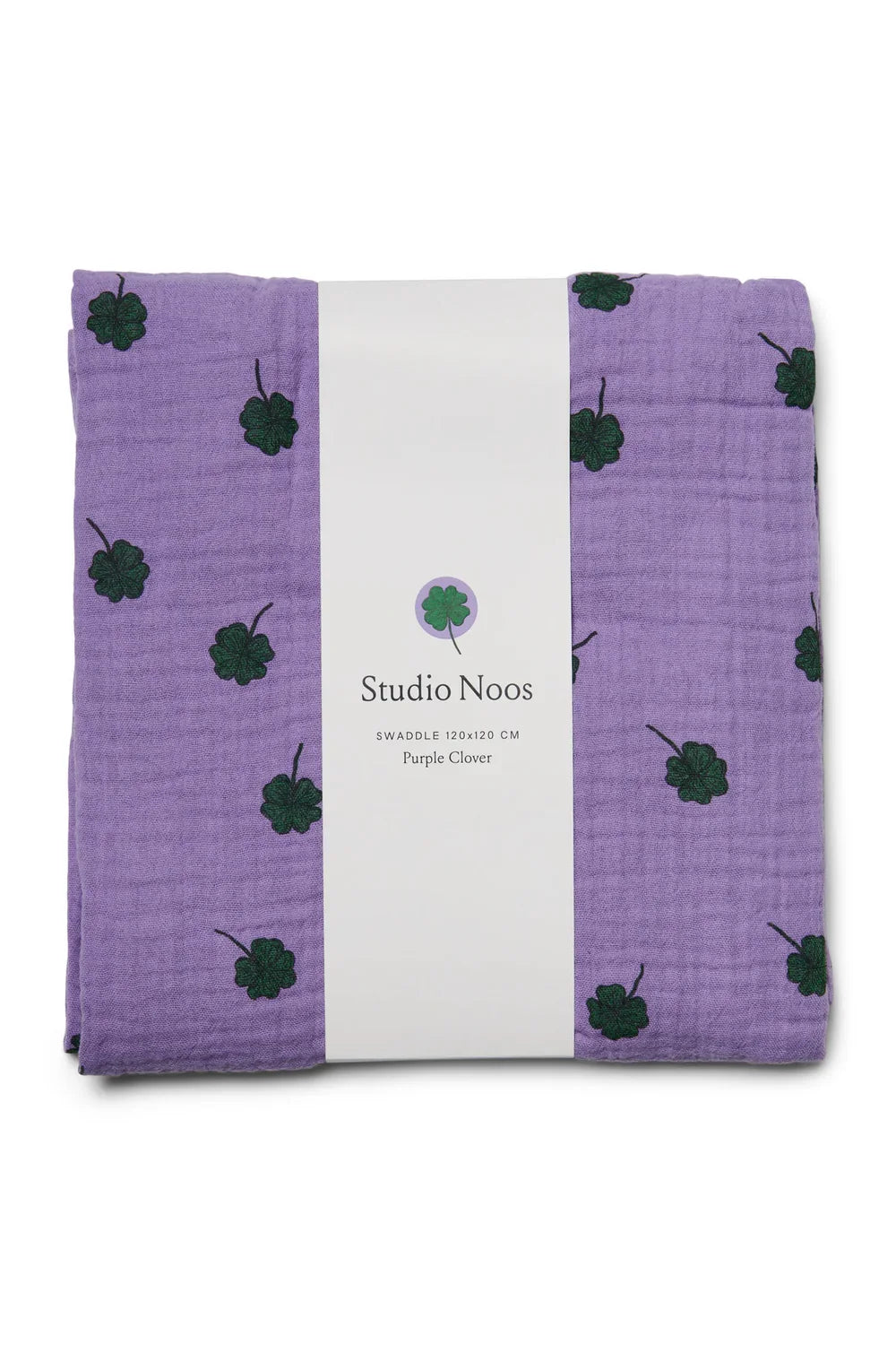 Purple Clover Swaddle Print Large