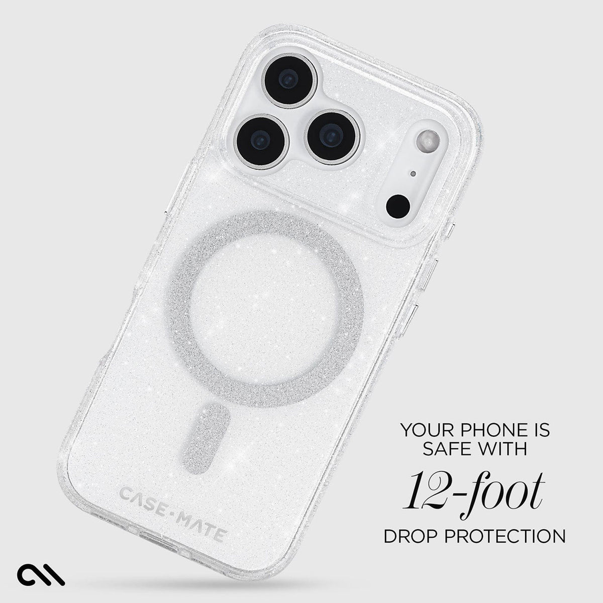 Case-Mate MagSafe Phone Case for iPhone 17 Pro in Sheer Twinkle Silver - CM057302 - image 2